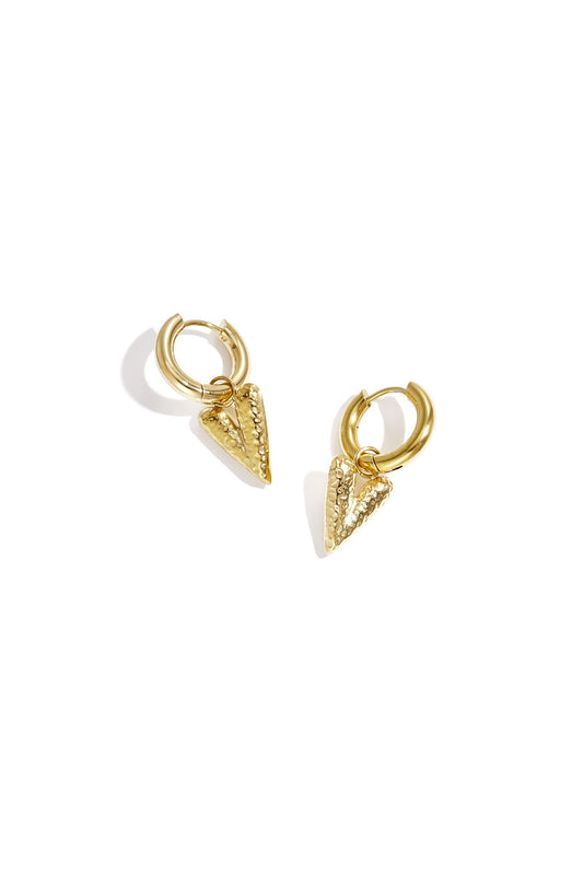 Hartvormige oorbellen -goud