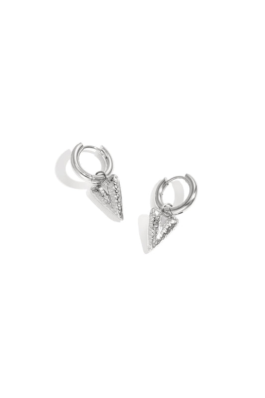 Hartvormige oorbellen -zilver