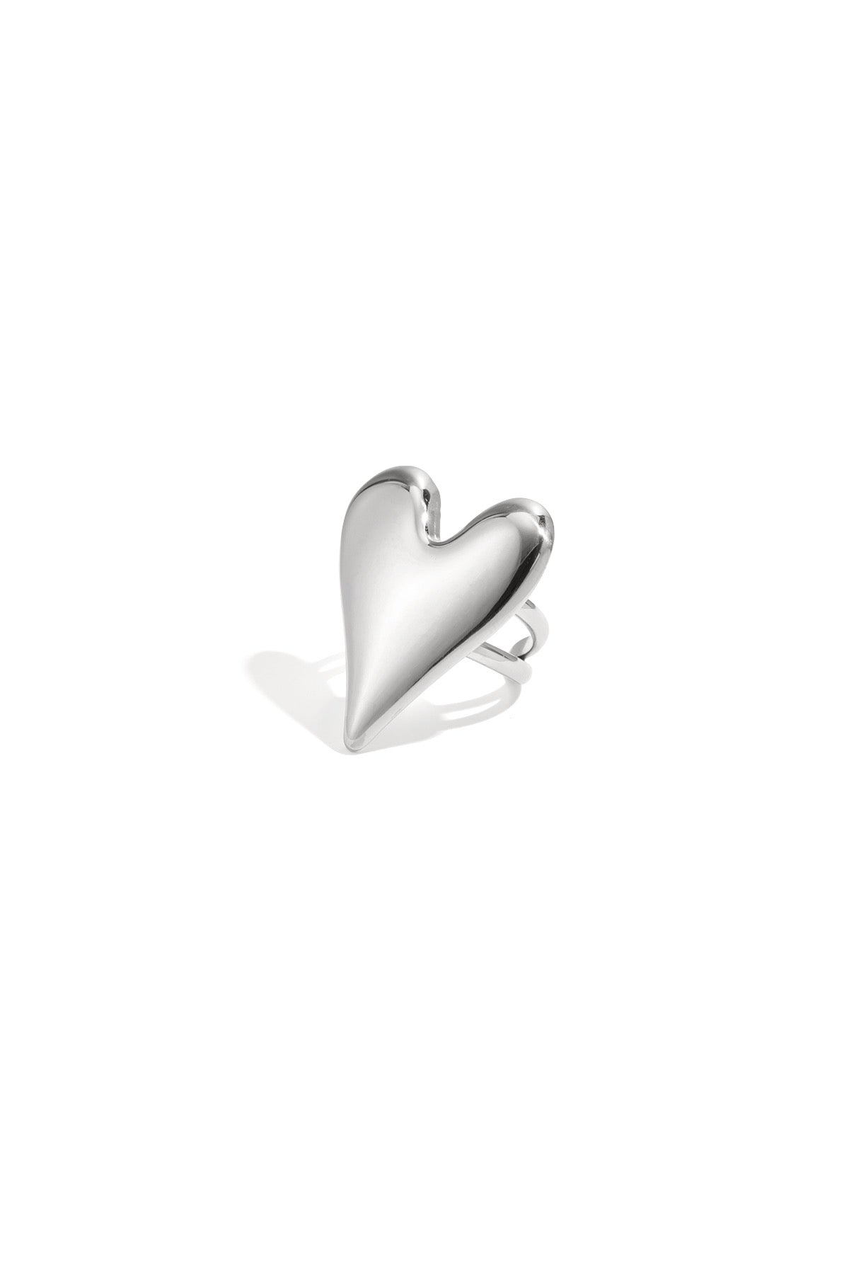 Ring hart -zilver