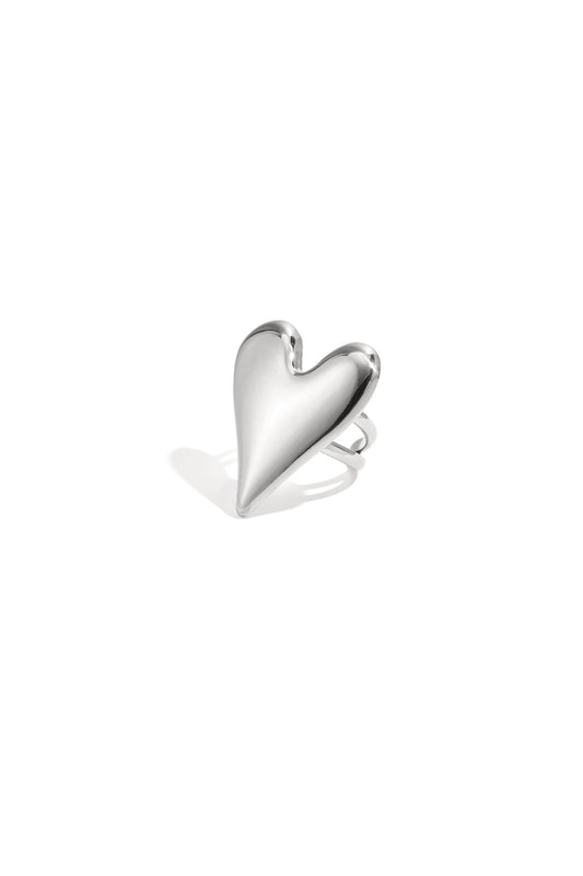 Ring hart -zilver