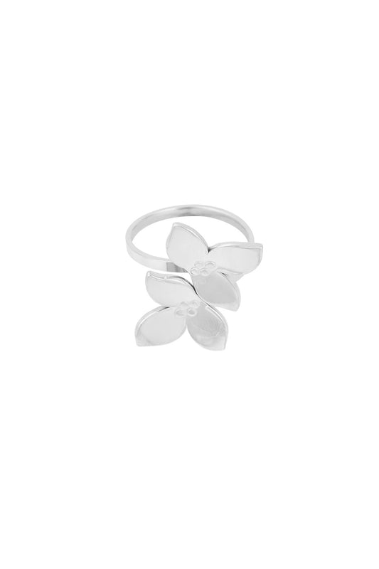 Ring flower -zilver