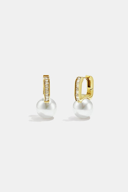 Parel earring -goud