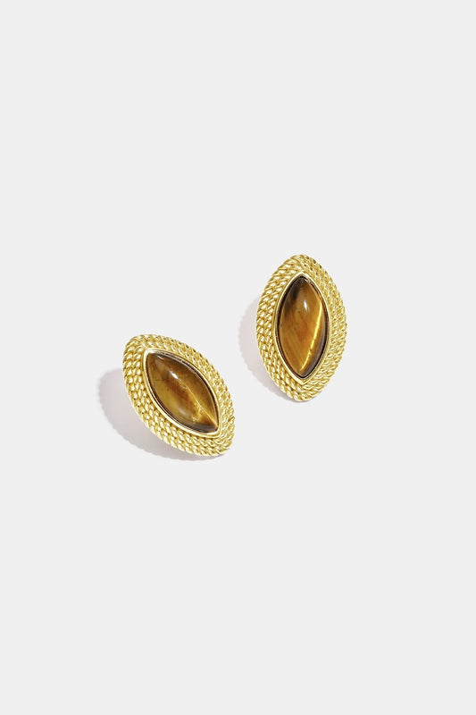 Tiger eye oorbellen