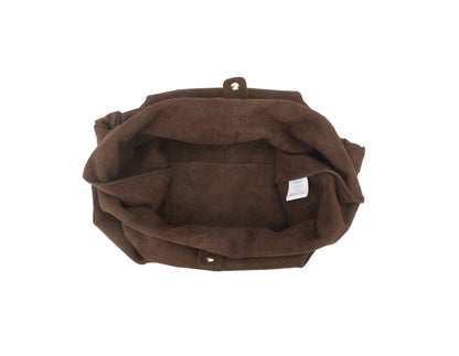 Suedelook hobo tas -brown