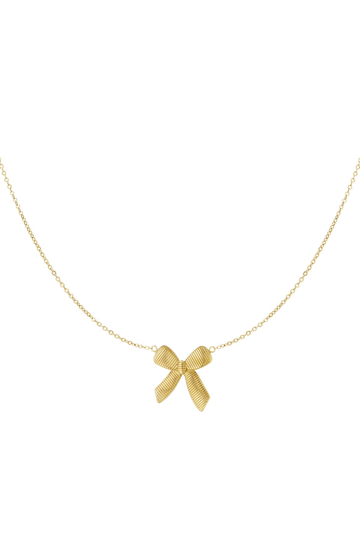 Simpele ketting met strik - goud