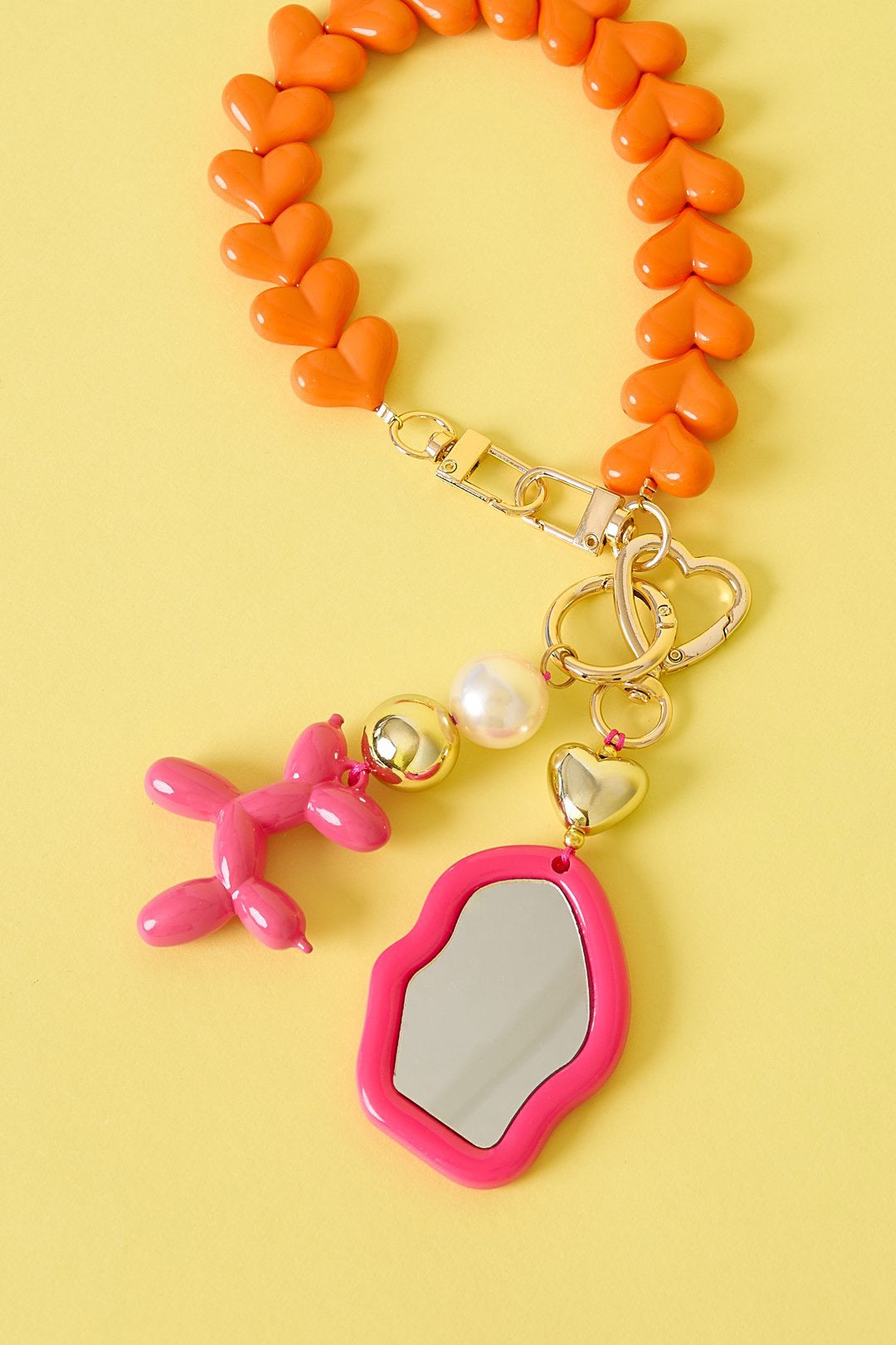 Tasbedel spiegel -fuchsia