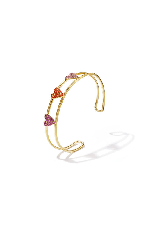 Bangel met strass harten