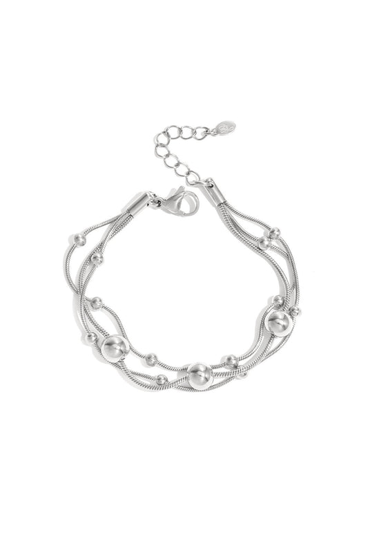 Armband met polkadots -zilver