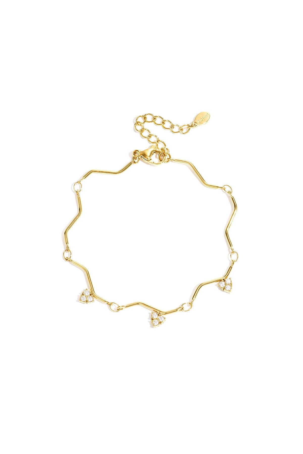 Armband met zigzag patroon -goud