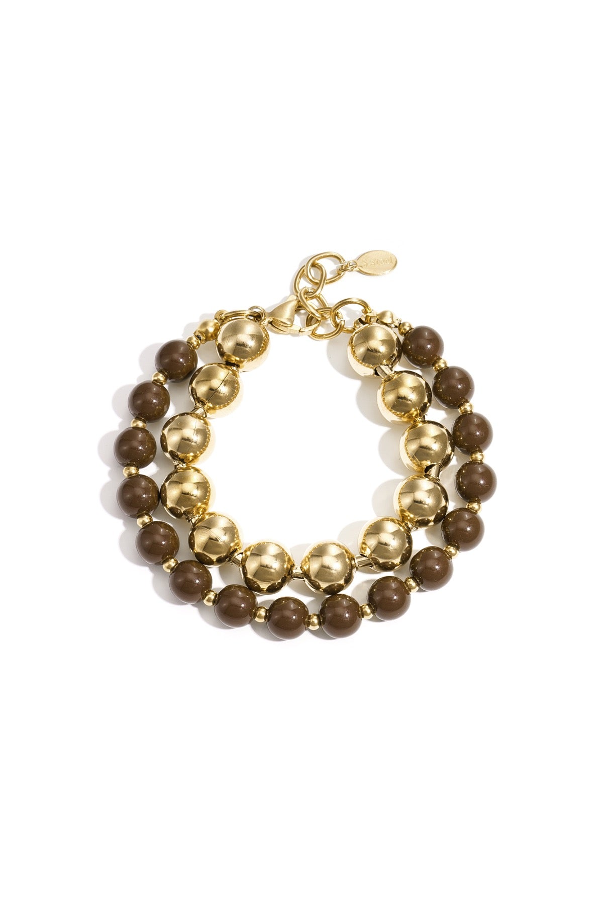 Tweedelige bolletjes armband