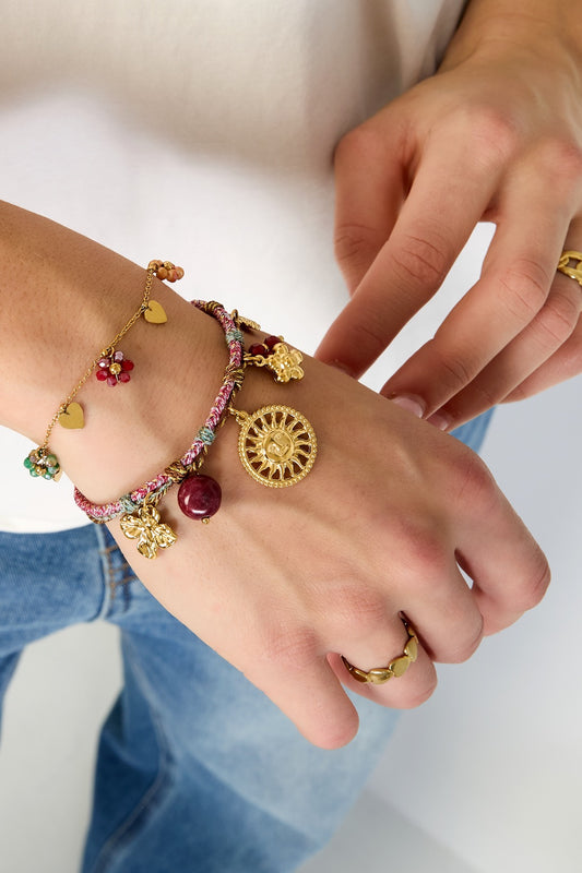 Armband bedels bloemen