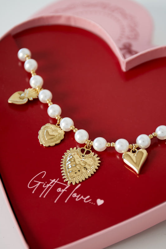 Gift of love parel hartjes ketting