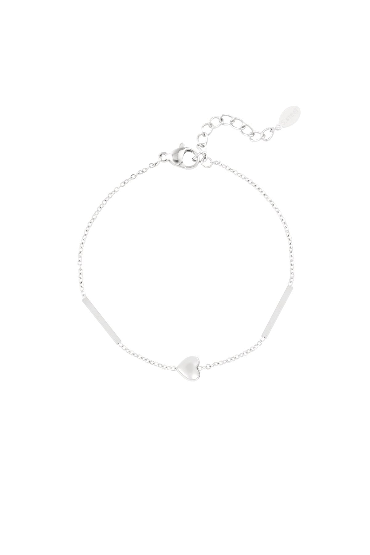 Armband simple heart - Zilver kleur