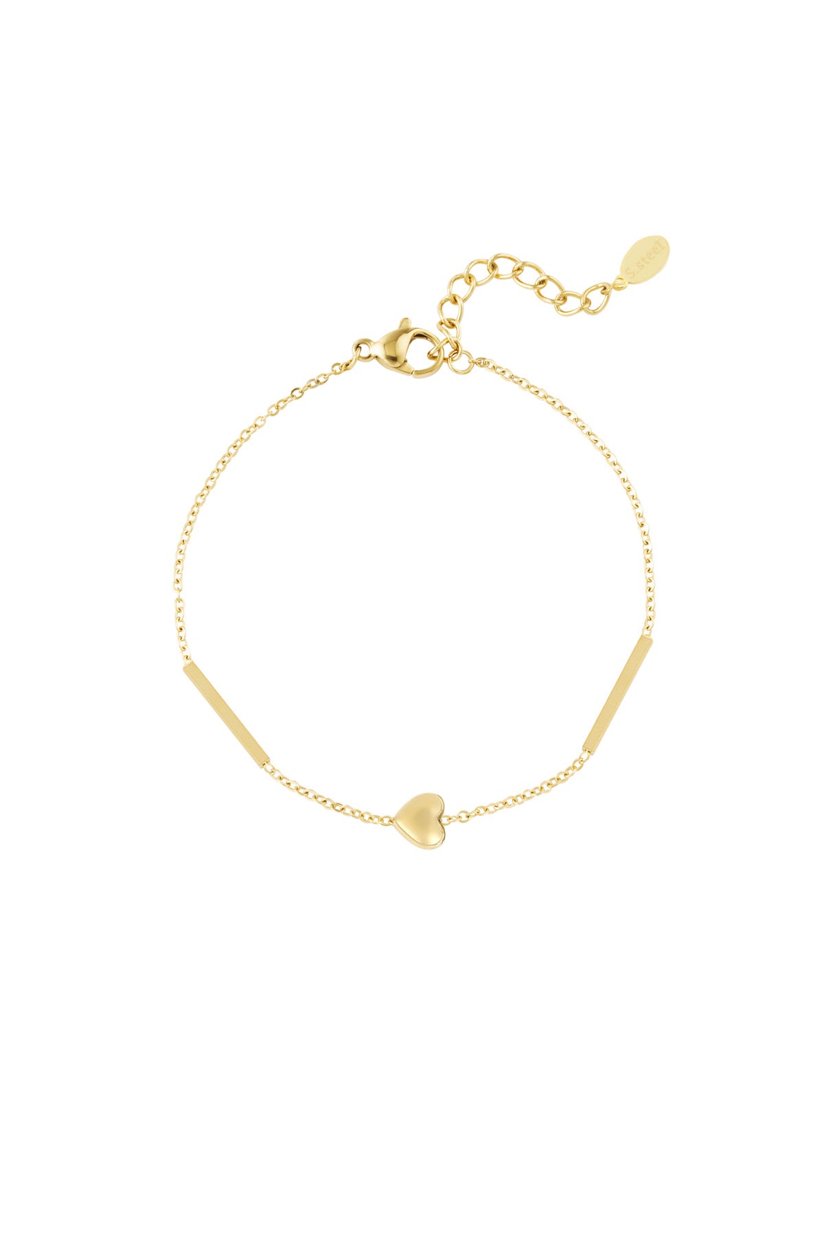 Armband simple heart - Goud kleur