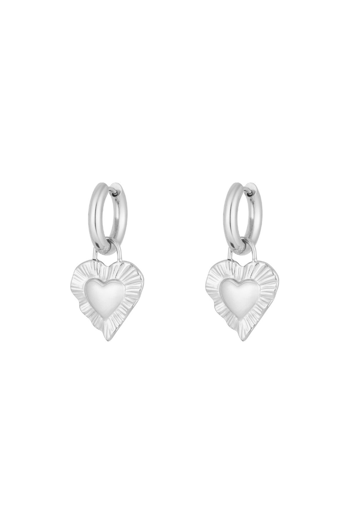 Oorbel give me love - Zilver kleur