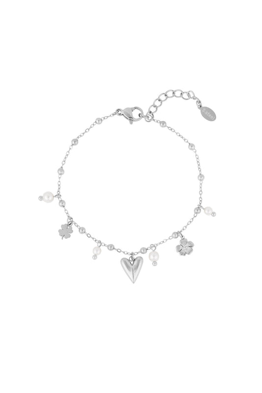 Armband lucky love - Zilver kleur