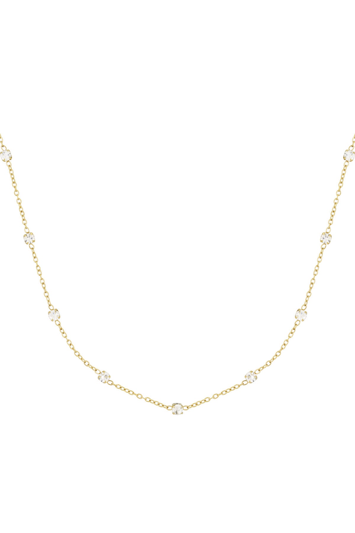 Diamond whisper ketting - Goud kleur