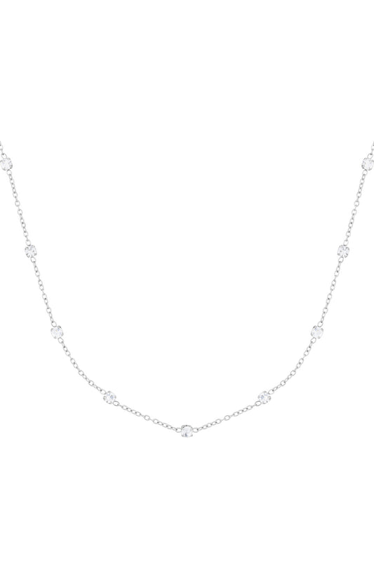 Diamond whisper ketting - Zilver kleur