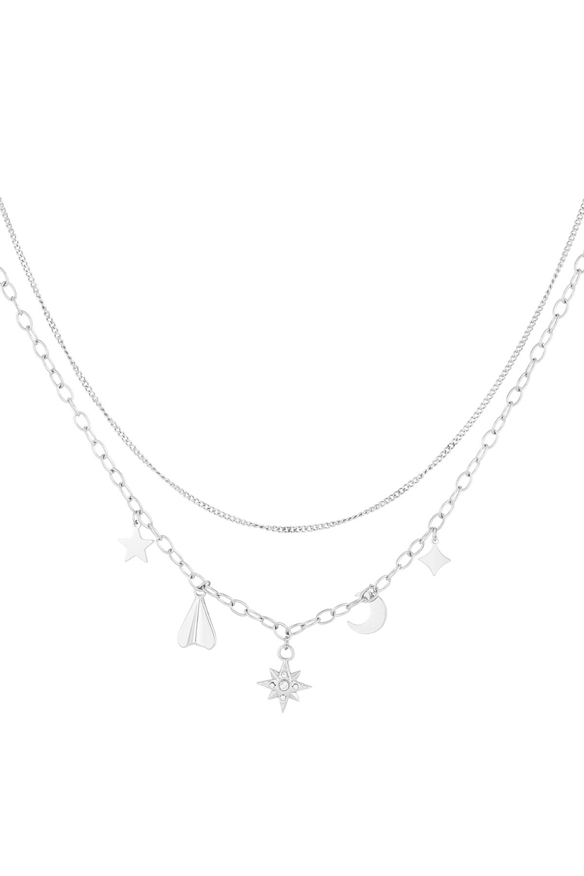 Timeless charms ketting - Zilver kleur