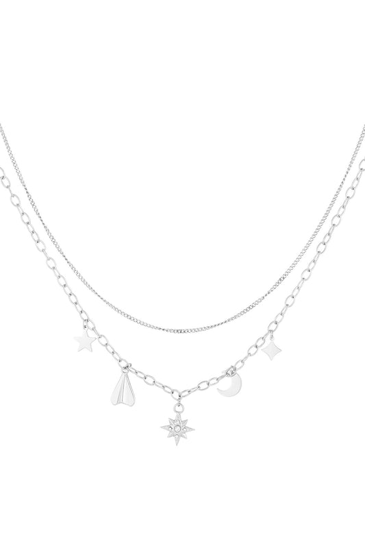 Timeless charms ketting - Zilver kleur